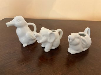 Trio Of Mini Animal Creamers