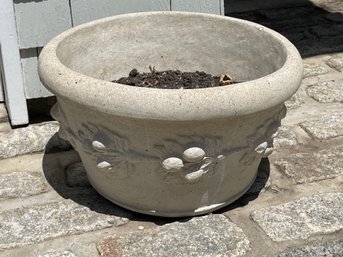 Round Cement Outdoor Planter
