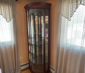 Curved Corner Curio Cabinet