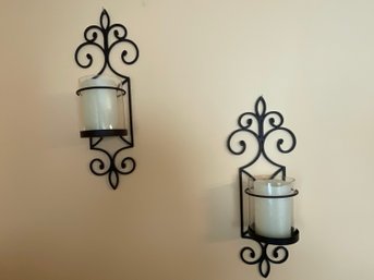 Pair Of Candle Wall Sconces