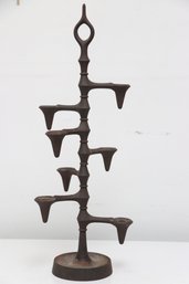 Jens Quistgaard Seven Arm Brutalist Cast Iron Candle Sculpture