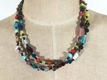 Colorful Glass Beaded Necklace