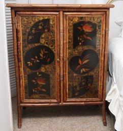 Beautiful Bamboo & Lacquer Storage Cabinet