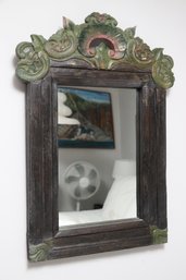 Wooden Hand Painted Wall Mirror