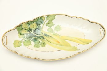 Nippon Hand Painted Porcelain Celery Dish