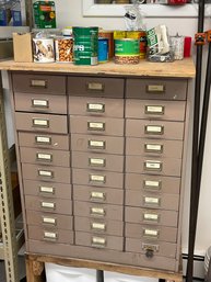 Hardware Cabinet With Contents