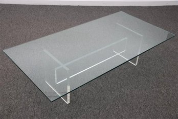 Lucite Base Coffee Table
