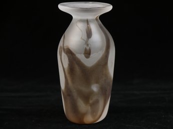 Mid Century Art Glass Earth Tone Vase