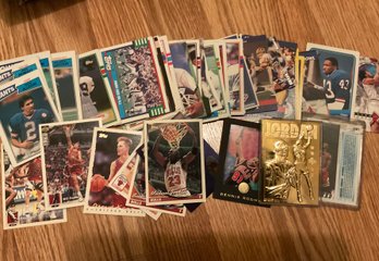 Small Collection Of Football, Baseball And Basketball Cards Including Michael Jordan