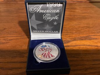 1999 American Eagle Silver Dollar With Case