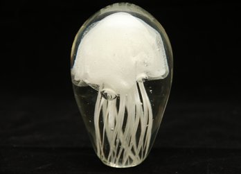 White Jellyfish Paper Weight