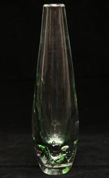 Mid Century Swedish Art Glass Vase Signed Thorsen