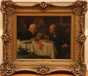 Louis Henry Charles Moeller (1855 - 1930) Two Gentleman In Conversation