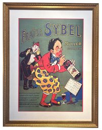 Fraise Sybel Aperitif French Vintage Poster Repro