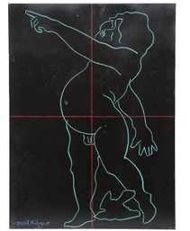Scott Kilgour (Born 1960) Nude Man Blackboard
