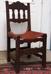Vintage Chair With Leather Seat