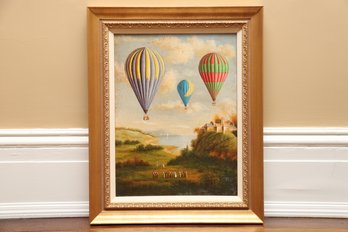 Hot Air Balloon Framed Painting