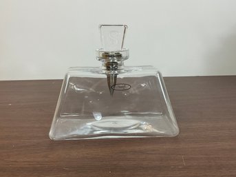 Glass Decanter With Initial S