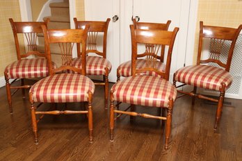 Set Of 6 Baker Spindle Back Dining Chairs