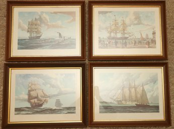 Gordon Grant (1875-1962) Hand Colored Nautical Etchings- Set Of 4