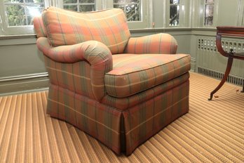 Edward Ferrell Plaid Upholstered  Chair