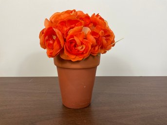 Orange Flowers In Flower Pot