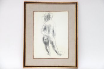 Chaim Gross Signed Pencil Drawing
