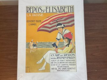 Repos Ste. Elizabeth French Art Deco Travel Poster