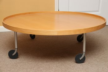 Round Coffee Table On Wheels