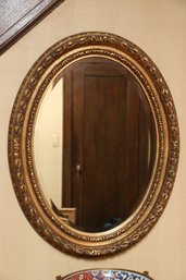 Gold Gilt La Barge Oval Wall Mirror