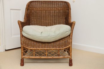 Wicker And Bamboo Side Chair