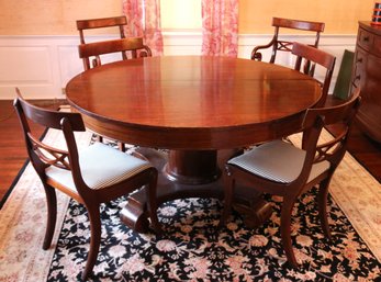 Regency Mahogany Dining Table And Chairs