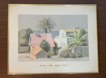 William Buffet Pink House Print 1984