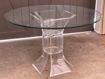 MCM Lucite Base Round Table
