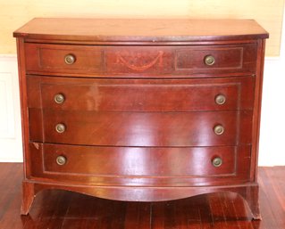 Mahogany Bowfront Chest  Of Drawers In Flame Mahogany
