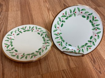 Trio Of Lenox China Holiday Salad Plates New