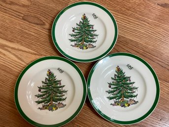 Trio Of Spoke Christmas Tree Plates