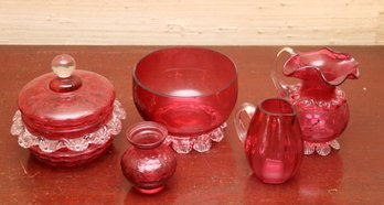 Victorian Cranberry Glass Collection