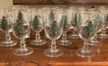 11 Spoke Christmas Tree Glasses