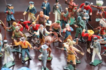 Cowboys, Indians, Gladiators And Army Men Vintage Toys