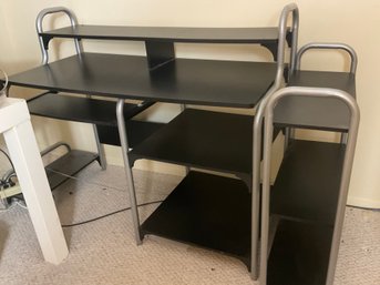 Black Computer Desk With Attachment