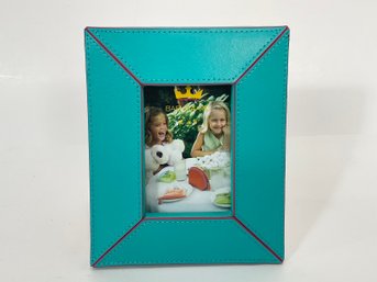 Baekgaard Small Turquoise Leather Picture Frame New With Tag