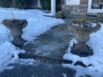 Pair Of Large Stone Planters