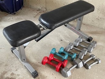 Adjustable Workout Bench And Weights