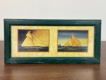 Broxham Trawler Fulmar And The Schooner Genesta Small Framed Prints