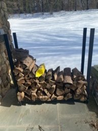 Outdoor Metal Log Holder (Wood Not Included)