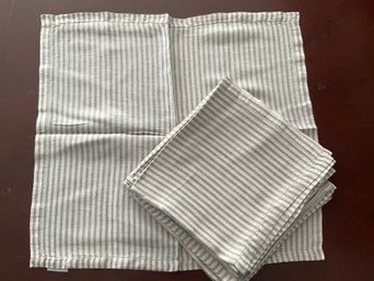 Castellini Striped Linen Napkins Set Of 9