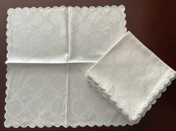 Schweitzer Linens White Sateen Cotton Napkins Set Of 10