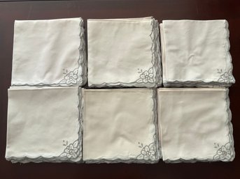 Scalloped Edged Napkins Set Of 66