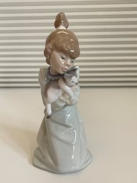 Lladro Girl With Cat